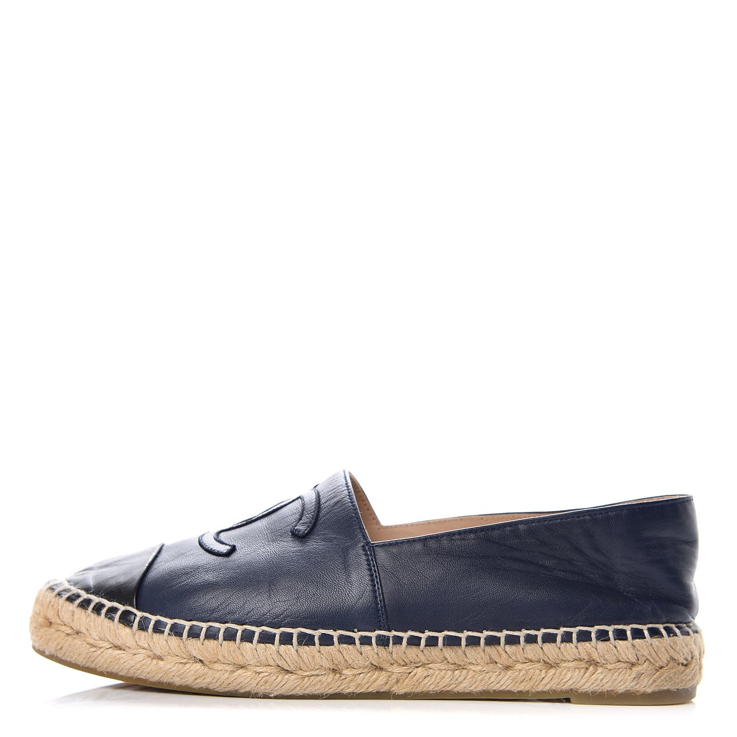 Lambskin CC Espadrilles 38 Navy Black