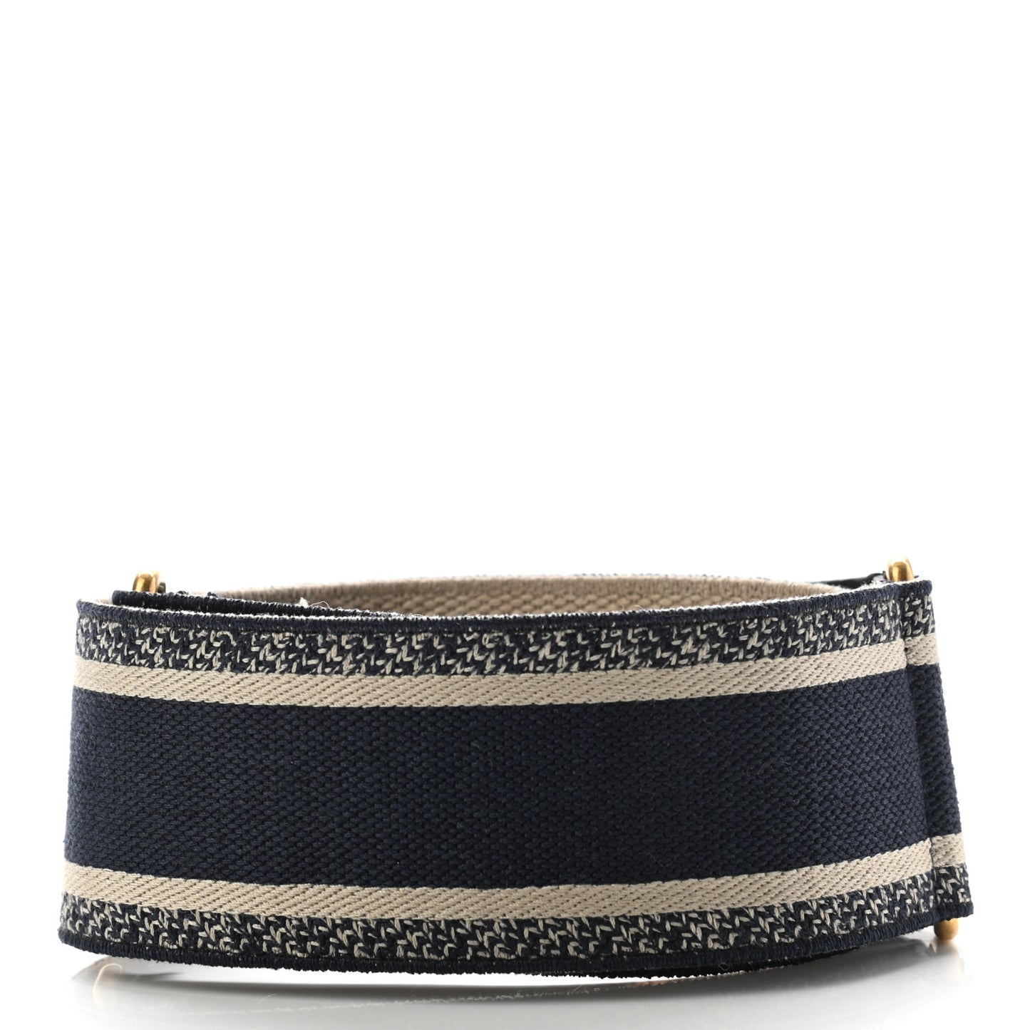 Canvas Embroidered Shoulder Strap Blue