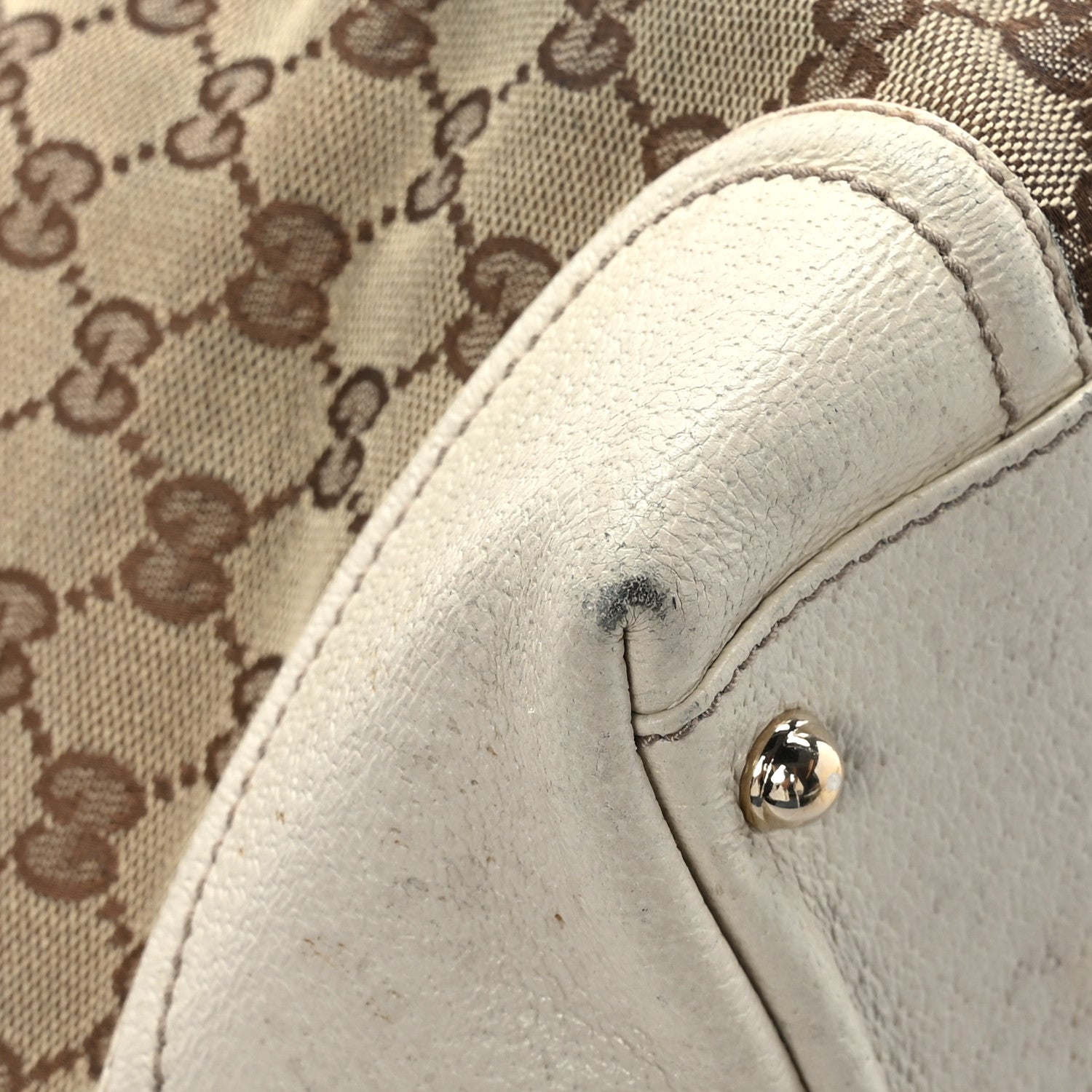 Gucci Monogram Web Large Treasure Boston Tote Beige 10 of 14
