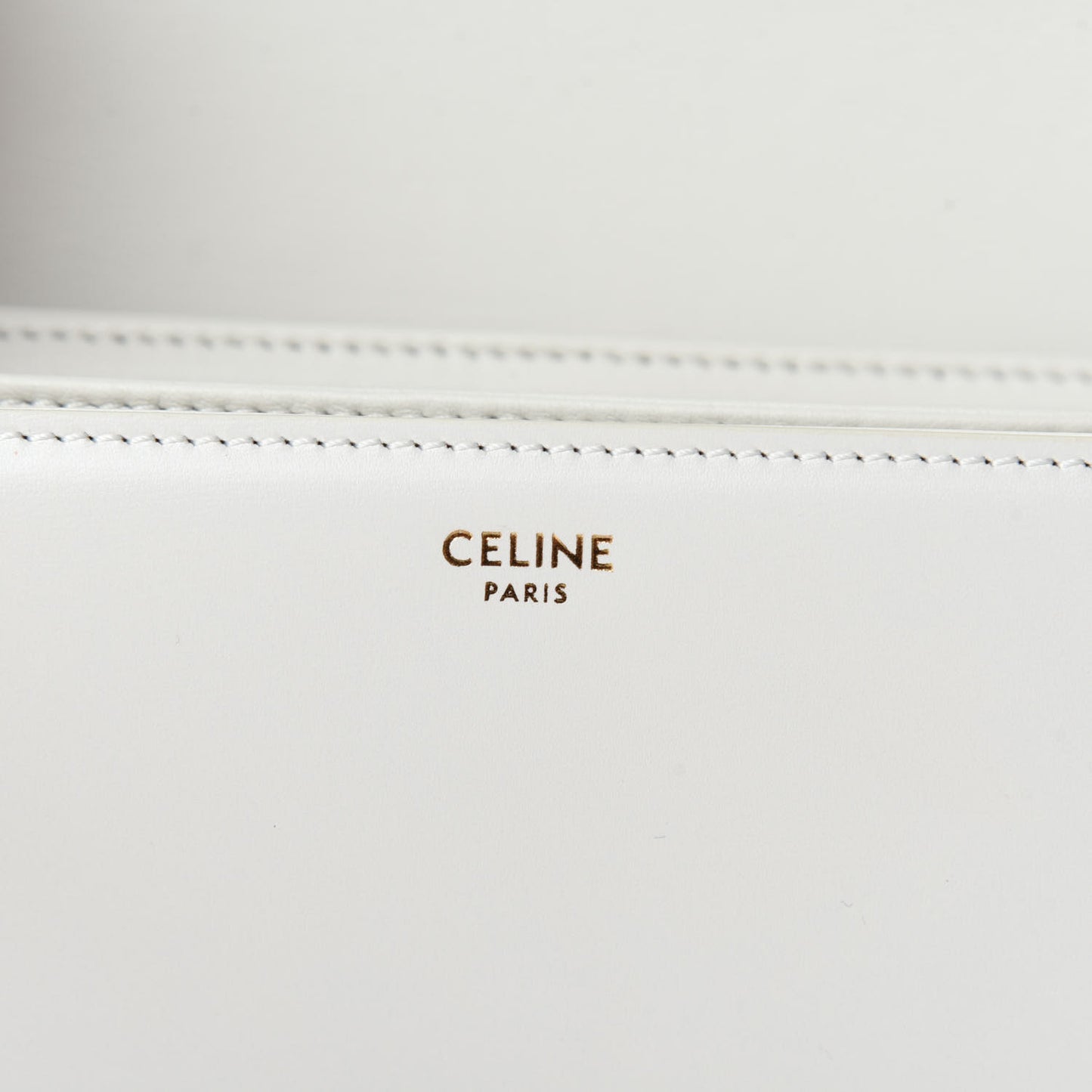 Shiny Calfskin Medium Triomphe White