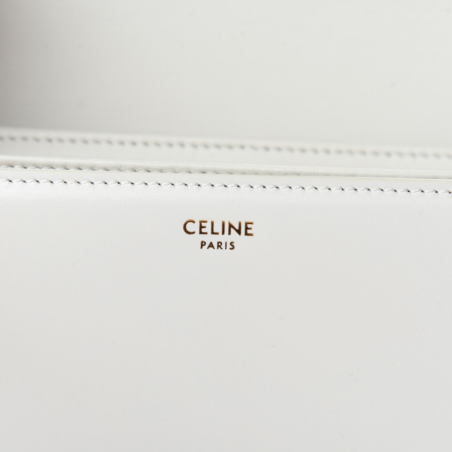 Celine Shiny Calfskin Medium Triomphe White 8 of 12