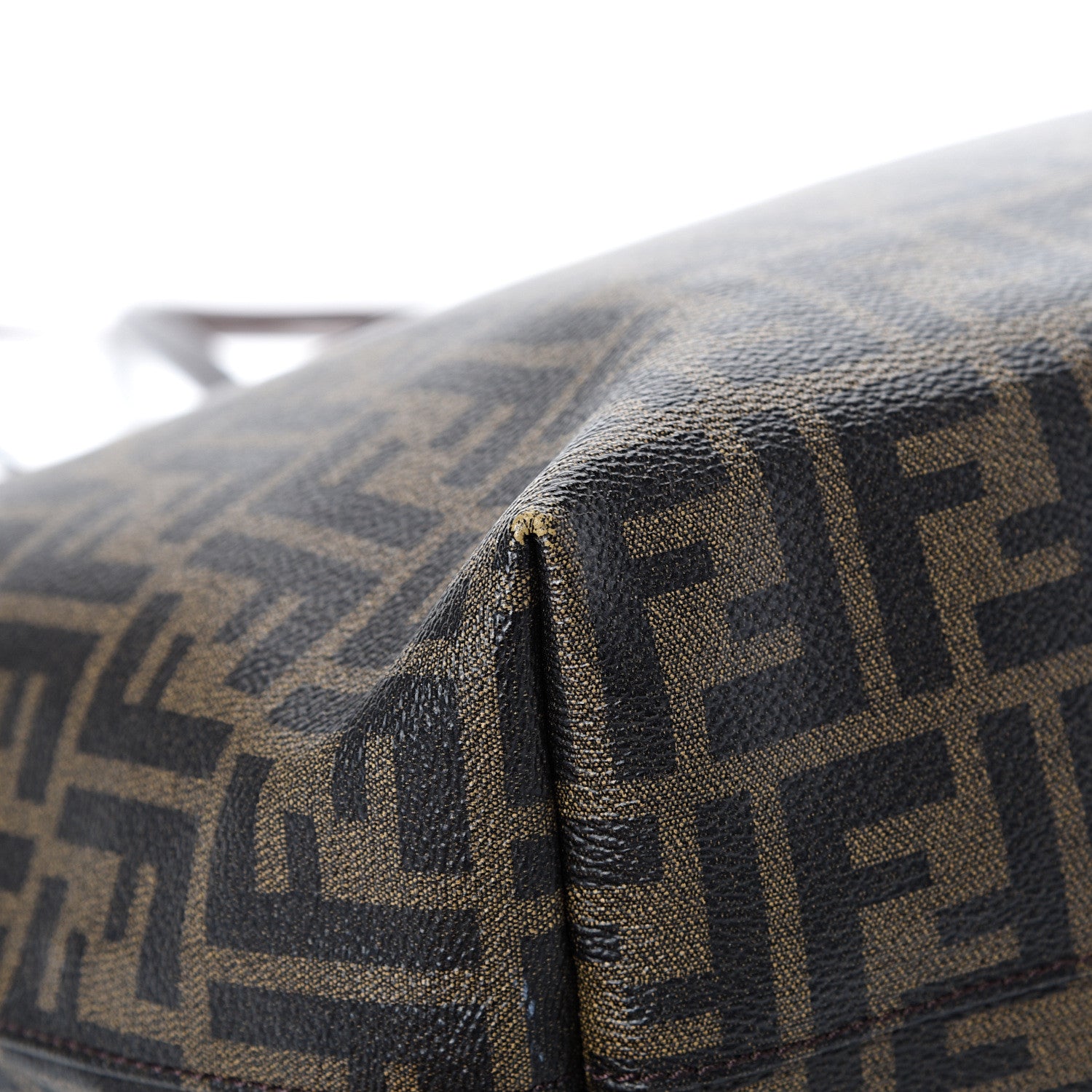 Fendi Zucca Spalmati Medium Roll Tote Tobacco Blue 11 of 15