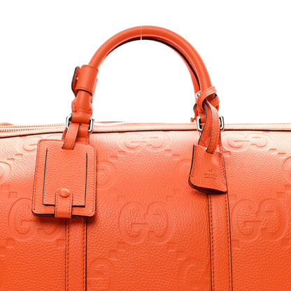 Gucci Piuma Calfskin Jumbo GG Embossed Large Duffle Bag Good Orange 4 of 8