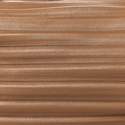 Loewe Lambskin Pleated Bracelet Pouch Shoulder Bag Brown 7 of 9