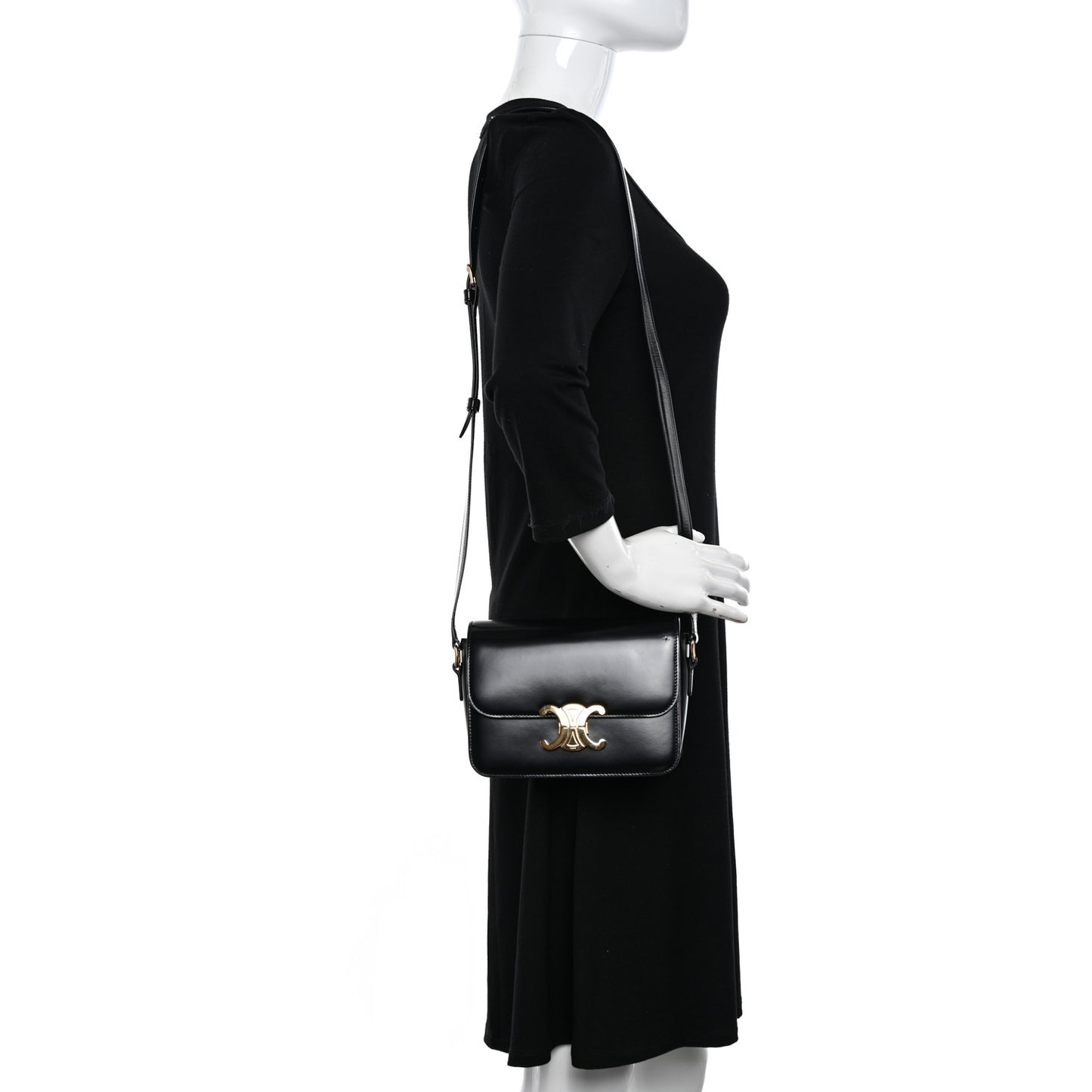 Shiny Calfskin Teen Triomphe Black