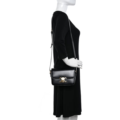 Celine Shiny Calfskin Teen Triomphe Black 2 of 10