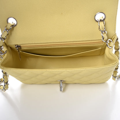 Chanel Caviar Quilted Mini Rectangular Flap Light Yellow 5 of 9