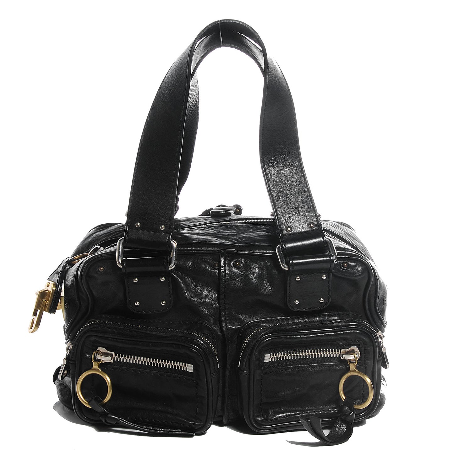 Goatskin Small Betty Shoulder Bag Black