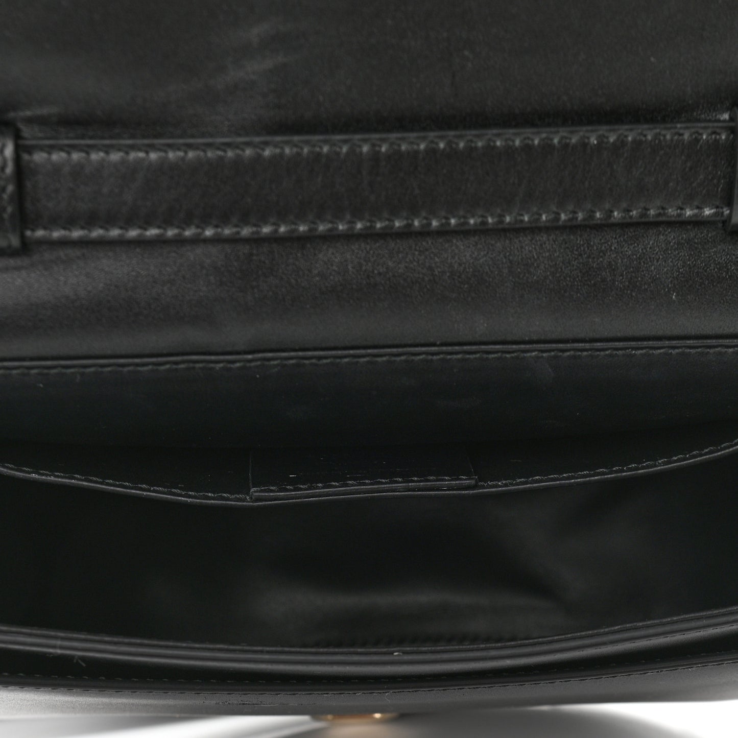 Calfskin Large Vela Flap Bag Black