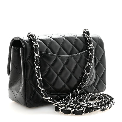 Chanel Lambskin Quilted Mini Rectangular Flap Black 3 of 11