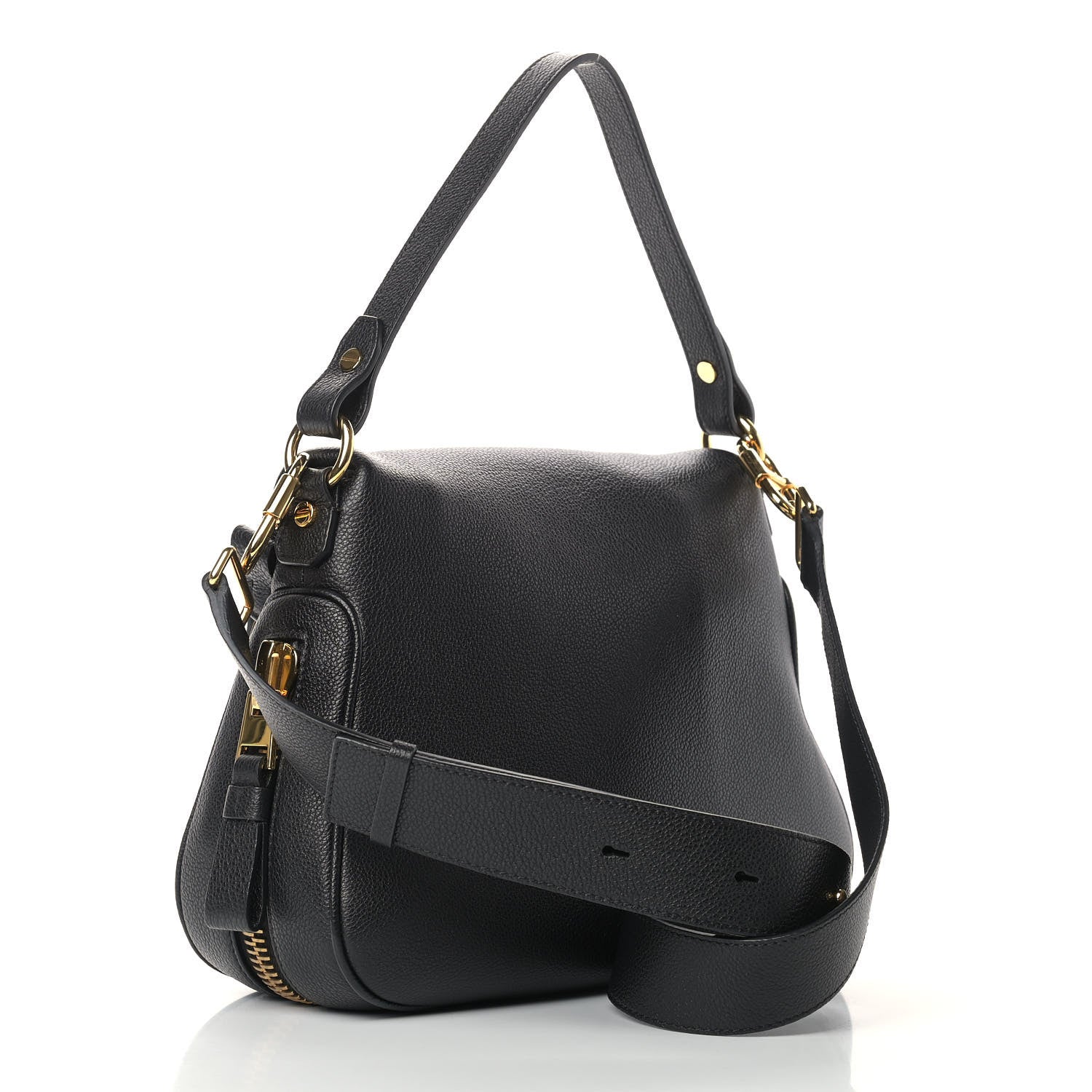 Tom Ford Grained Calfskin Medium Jennifer Crossbody Bag Black 3 of 8