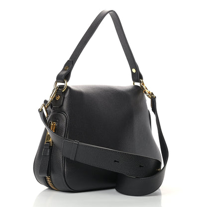Tom Ford Grained Calfskin Medium Jennifer Crossbody Bag Black 3 of 8
