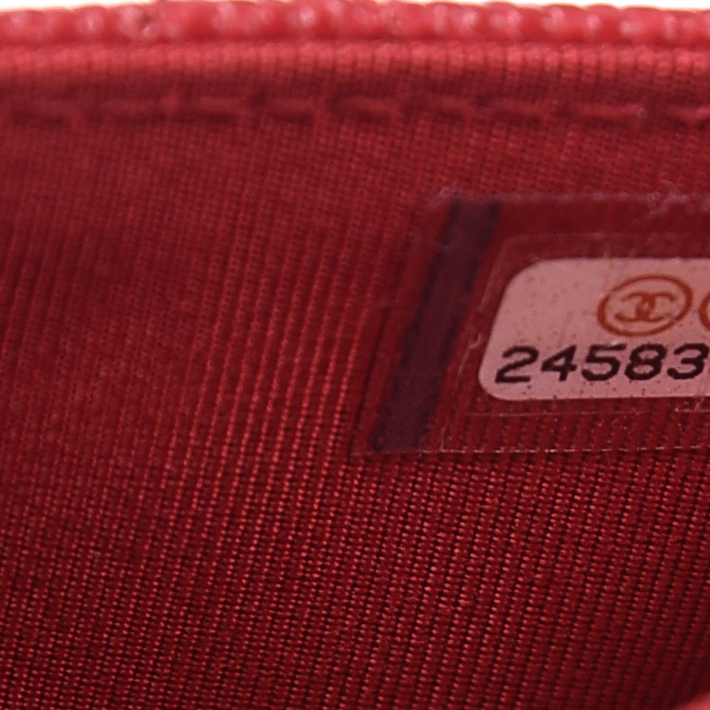 Caviar Quilted Flap Card Holder Red