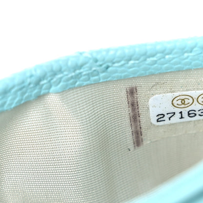 Chanel Caviar Quilted Card Holder Light Blue 8 of 10