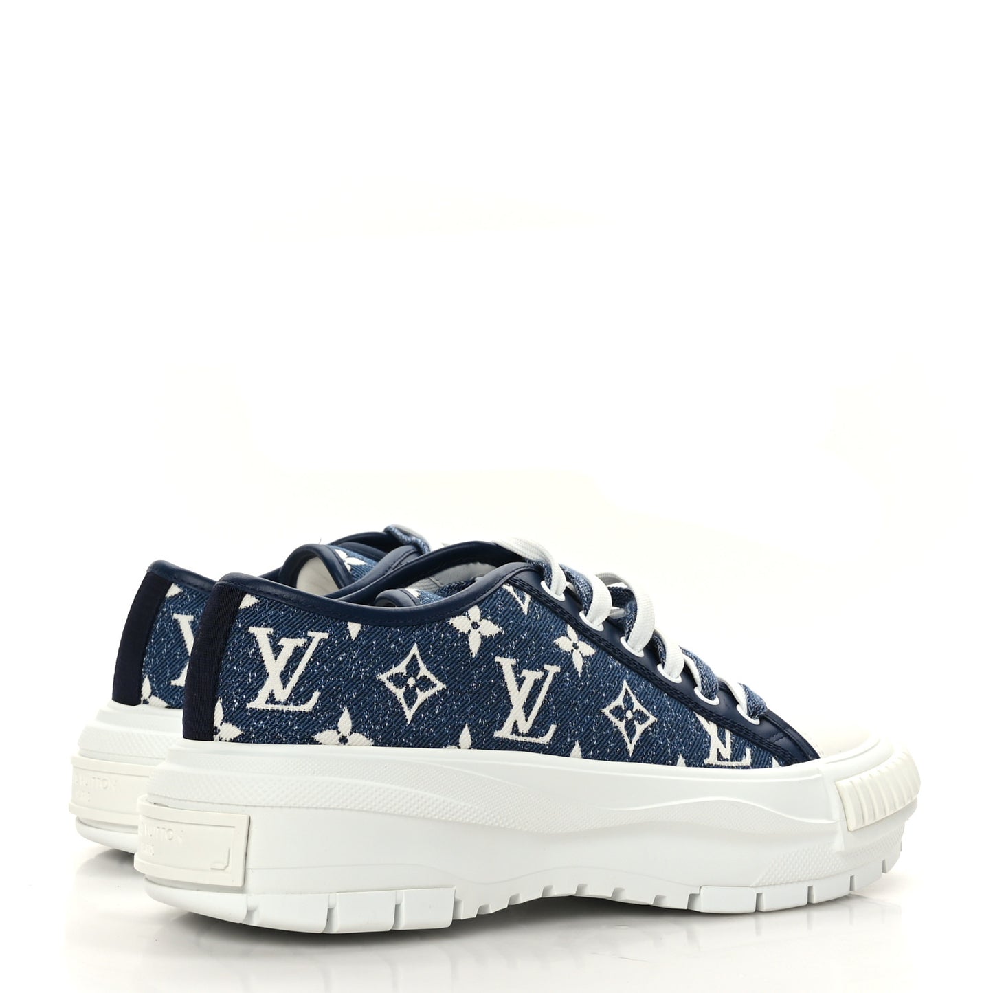 Denim Monogram Squad Sneakers 39 Marine