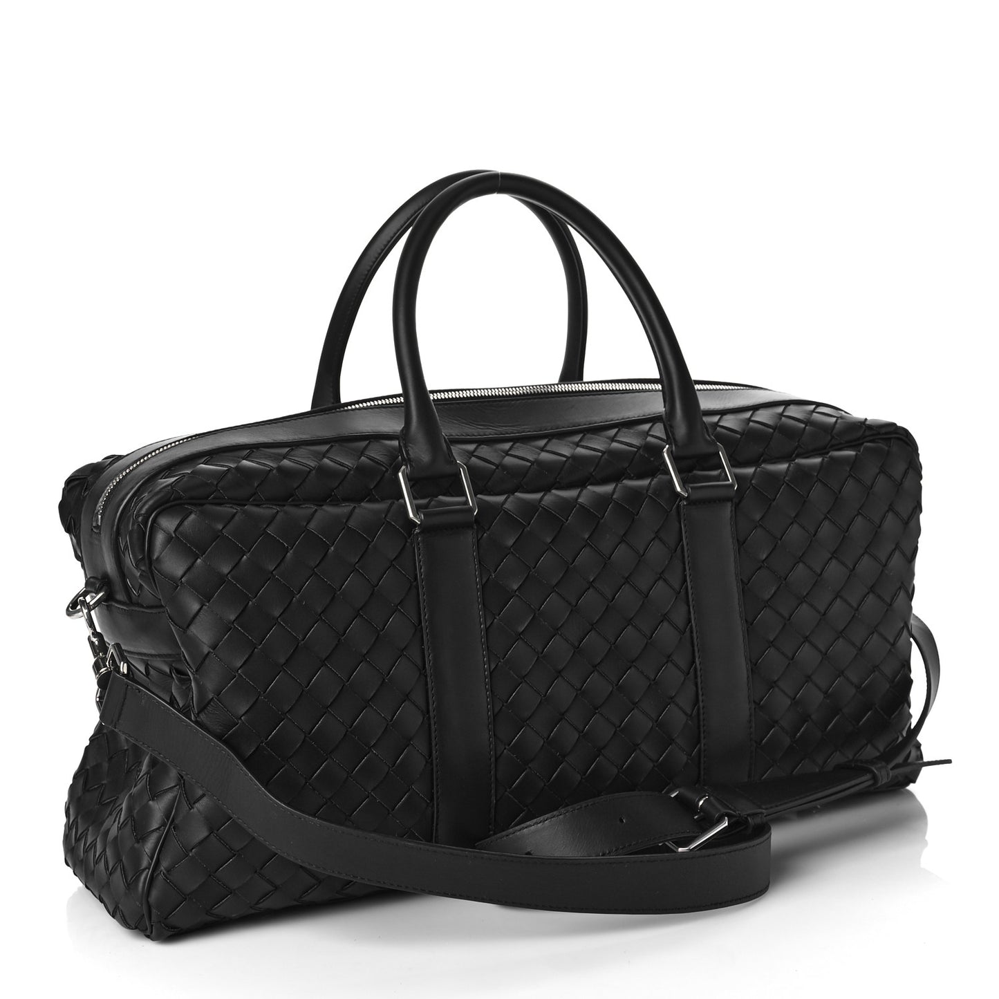 Nappa Intrecciato Duffle Bag Black