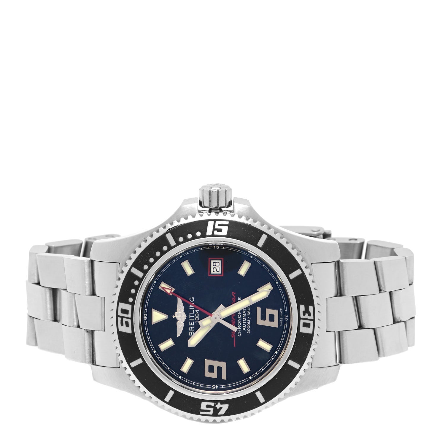 Breitling Stainless Steel 44mm Super Ocean 44 Automatic Watch Black A17391 2 of 5