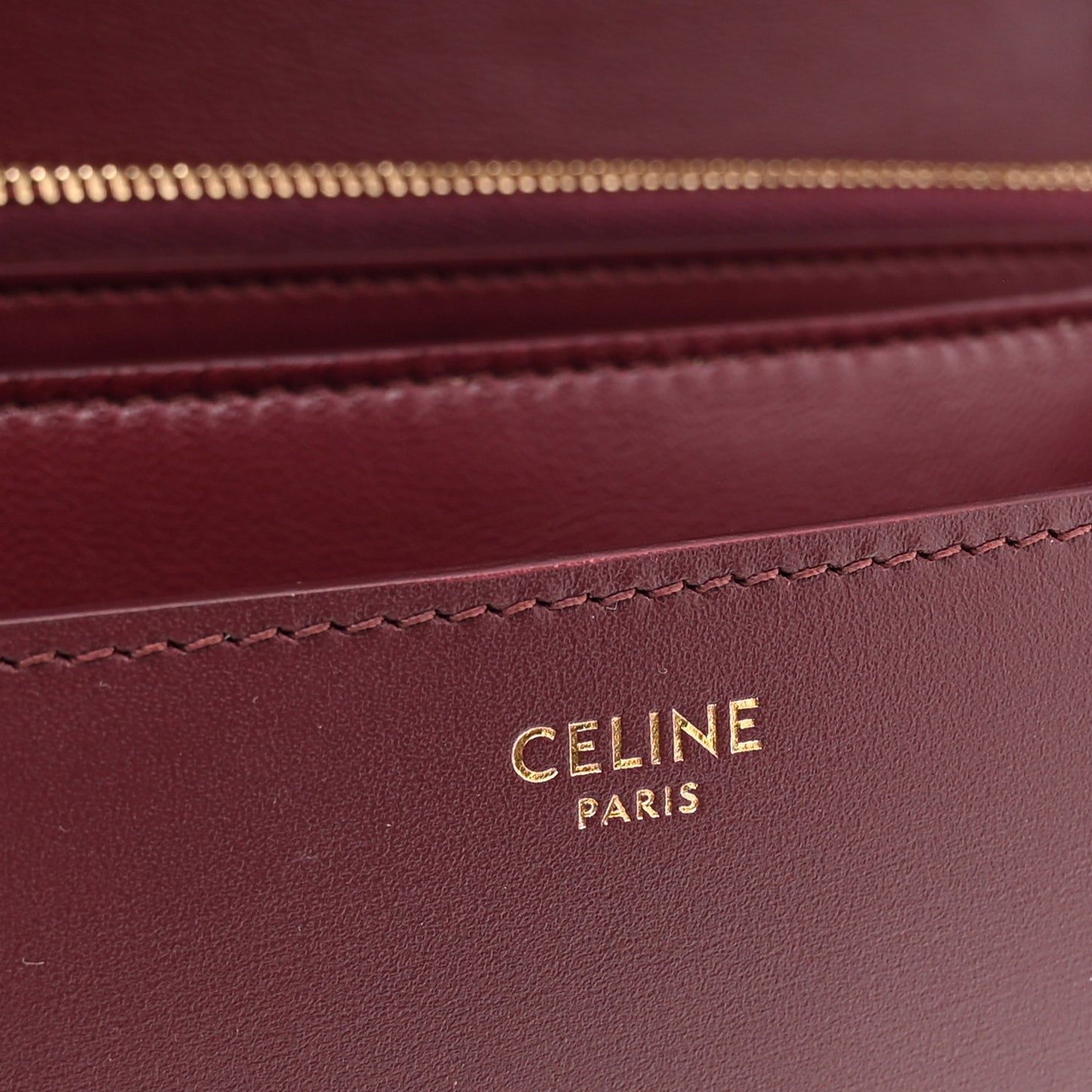 Box Calfskin Medium Classic Box Flap Bag Burgundy