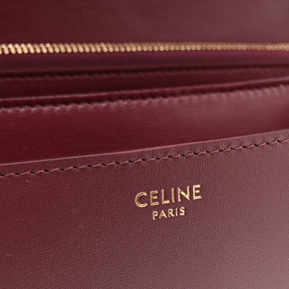 Celine Box Calfskin Medium Classic Box Flap Bag Burgundy 6 of 10