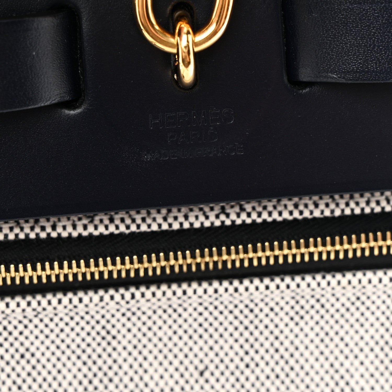 Hermes Toile H Berline Vache Hunter Herbag Zip PM Black Bleu Nuit 7 of 11