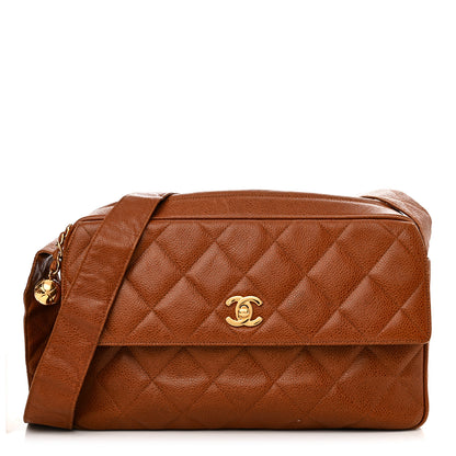 Chanel Caviar Quilted Flap Camera Case Brown 1 of 15