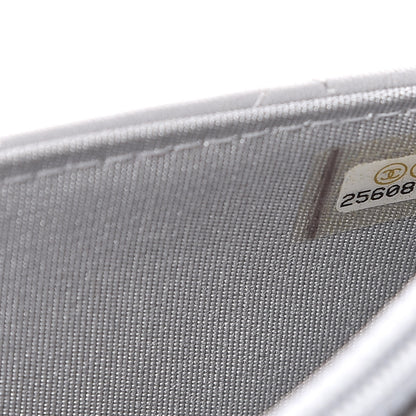 Chanel Grained Calfskin Quilted CC Box Wallet On Chain WOC Grey 8 of 12