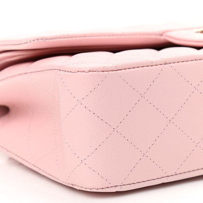 Chanel Caviar Quilted Medium Double Flap Light Pink 9 of 11