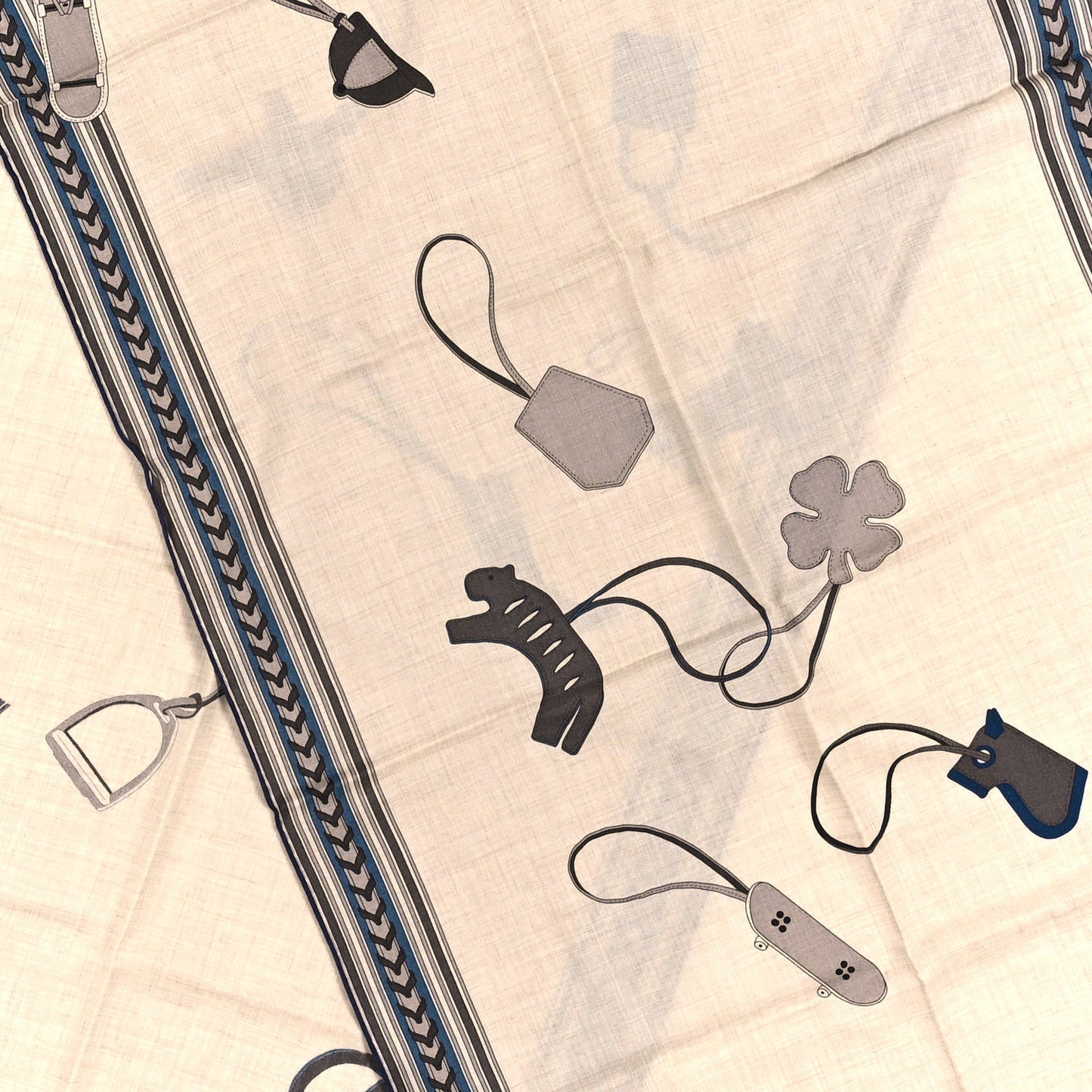 Cashmere Silk Et Gris Gris Rectangle Scarf Naturel Taupe Beige