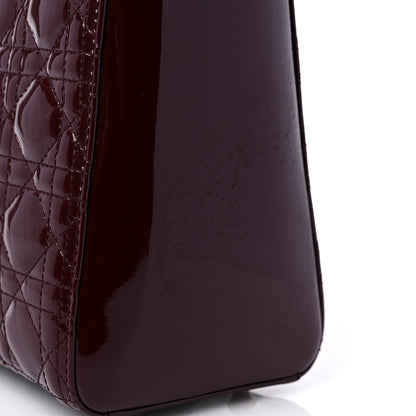 Christian Dior Patent Cannage Large Lady Dior Burgundy 9 of 12