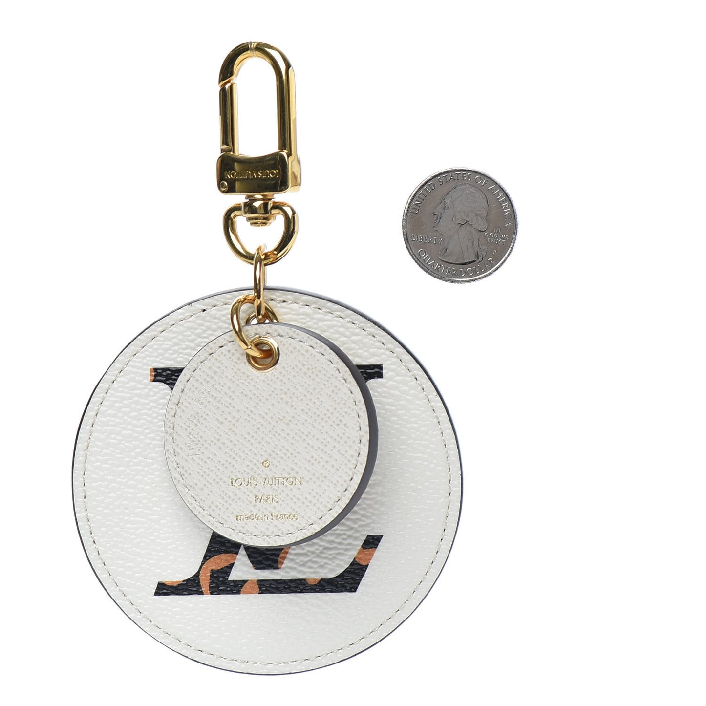 Monogram Giant Jungle Bag Charm Key Holder Ivory