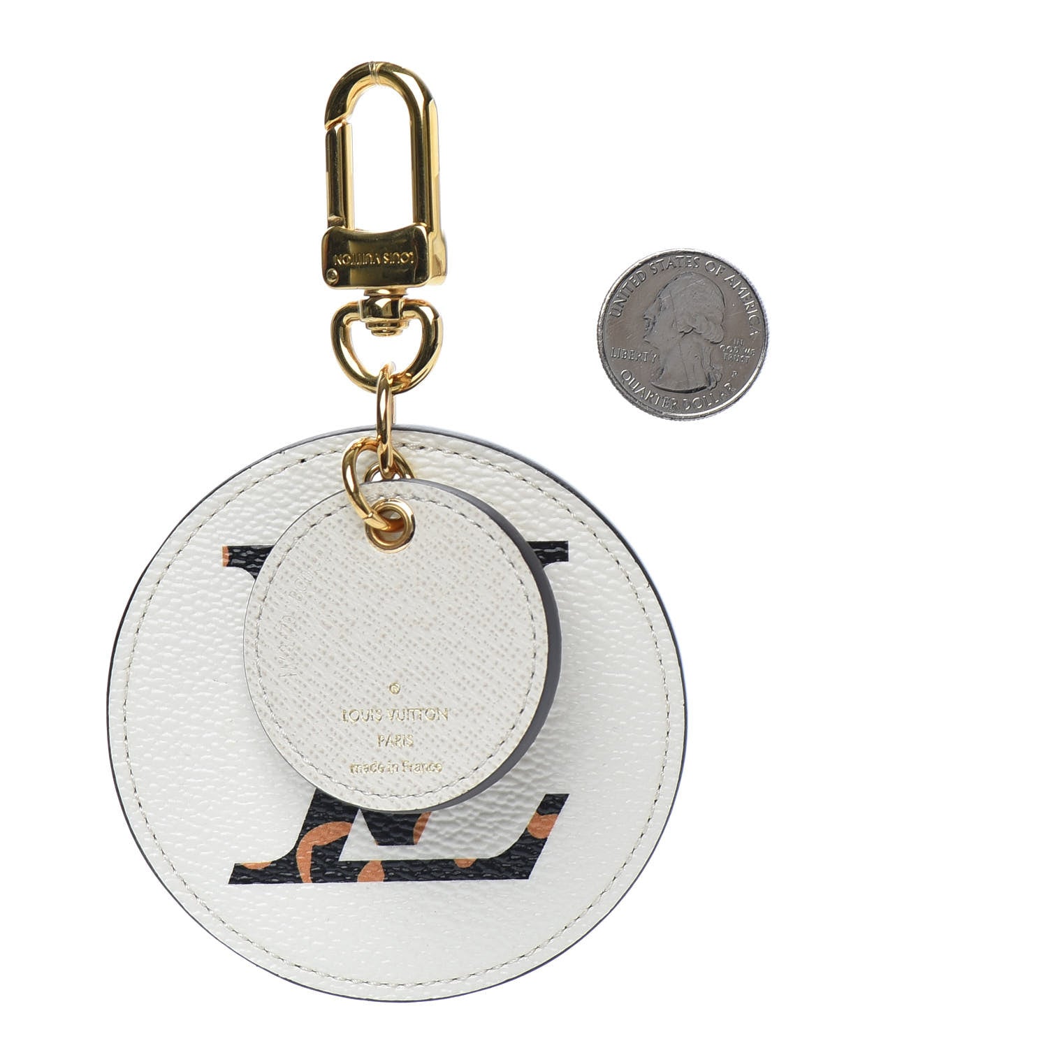 Louis Vuitton Monogram Giant Jungle Bag Charm Key Holder Ivory 2 of 3