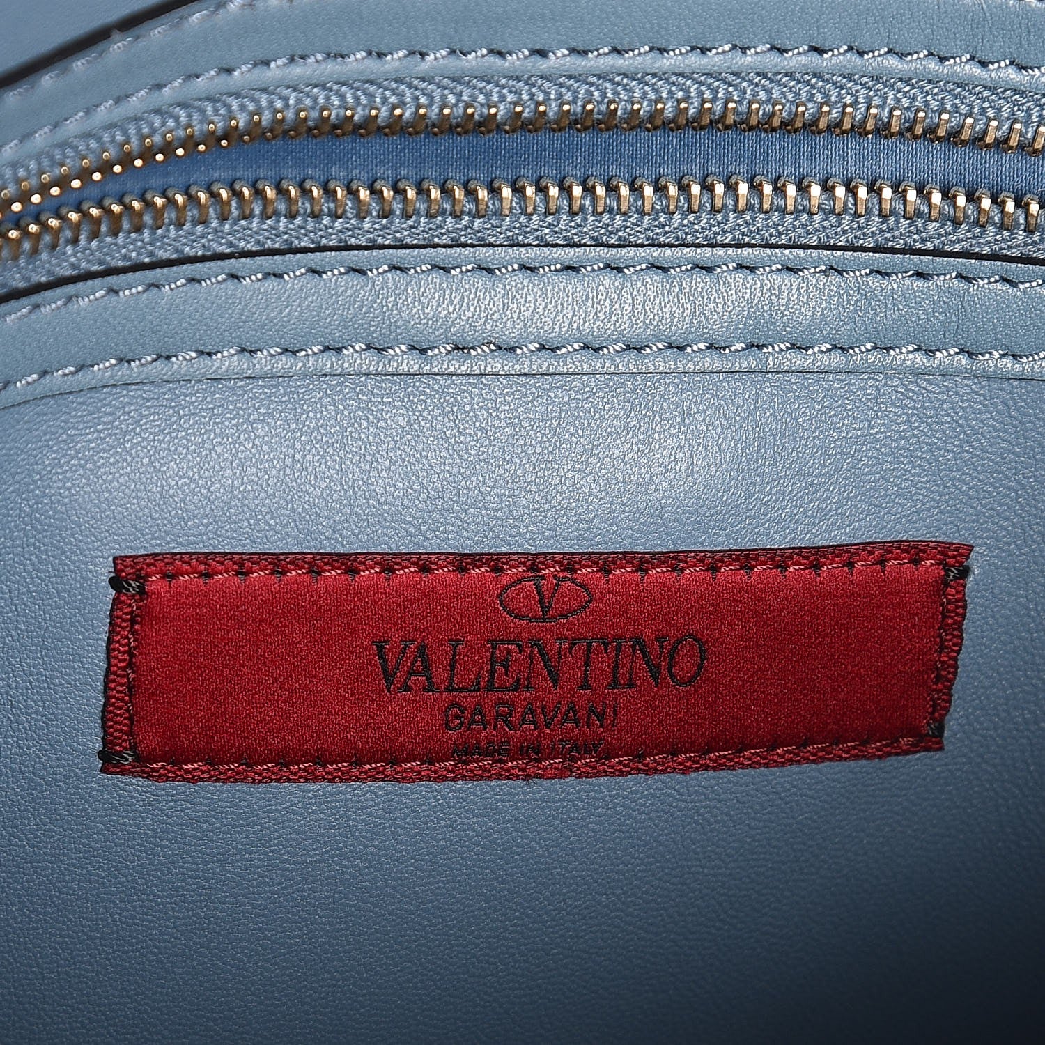 Valentino Garavani Calfskin Boxy Rockstud Trunk Shoulder Bag London Stone 5 of 6