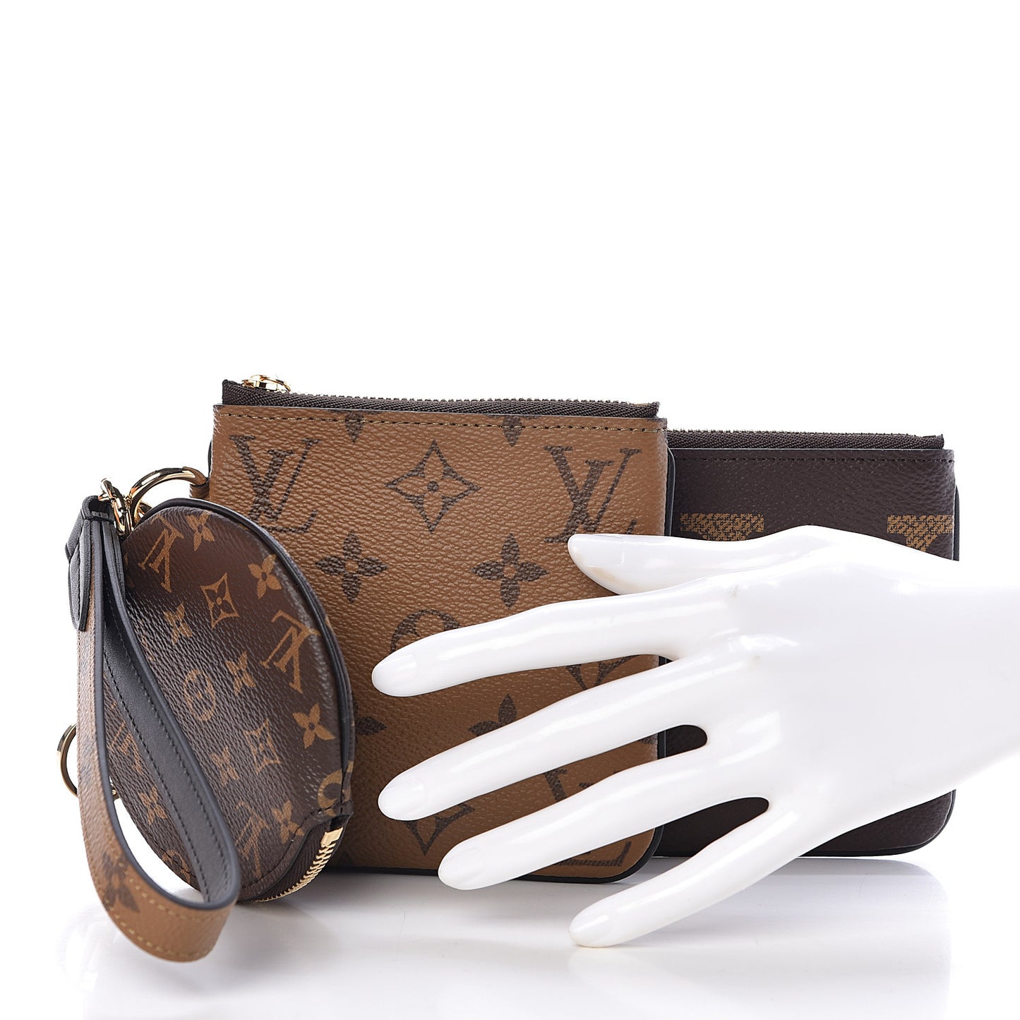 Reverse Monogram Giant Trio Pouch