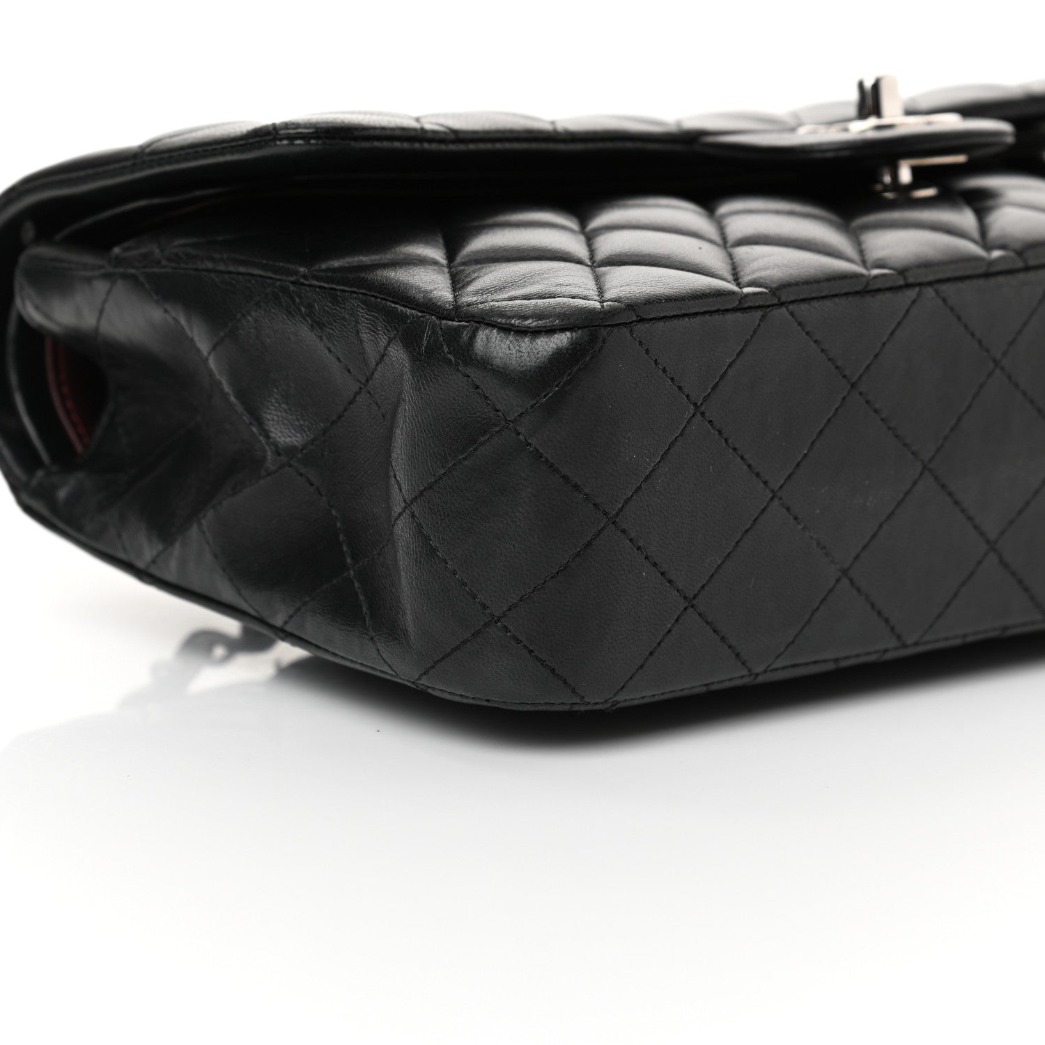 Chanel Lambskin Quilted Medium Double Flap Black 16 of 32