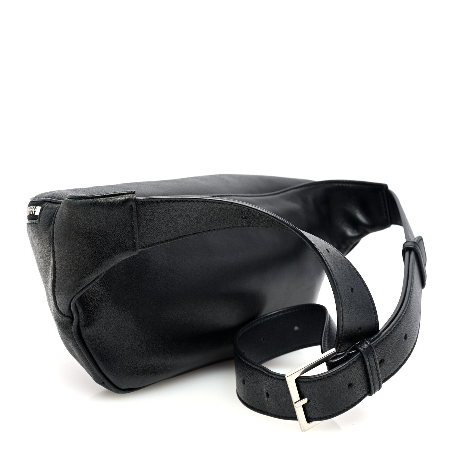 Saint Laurent Lambskin Monogram Belt Bag Black 3 of 9