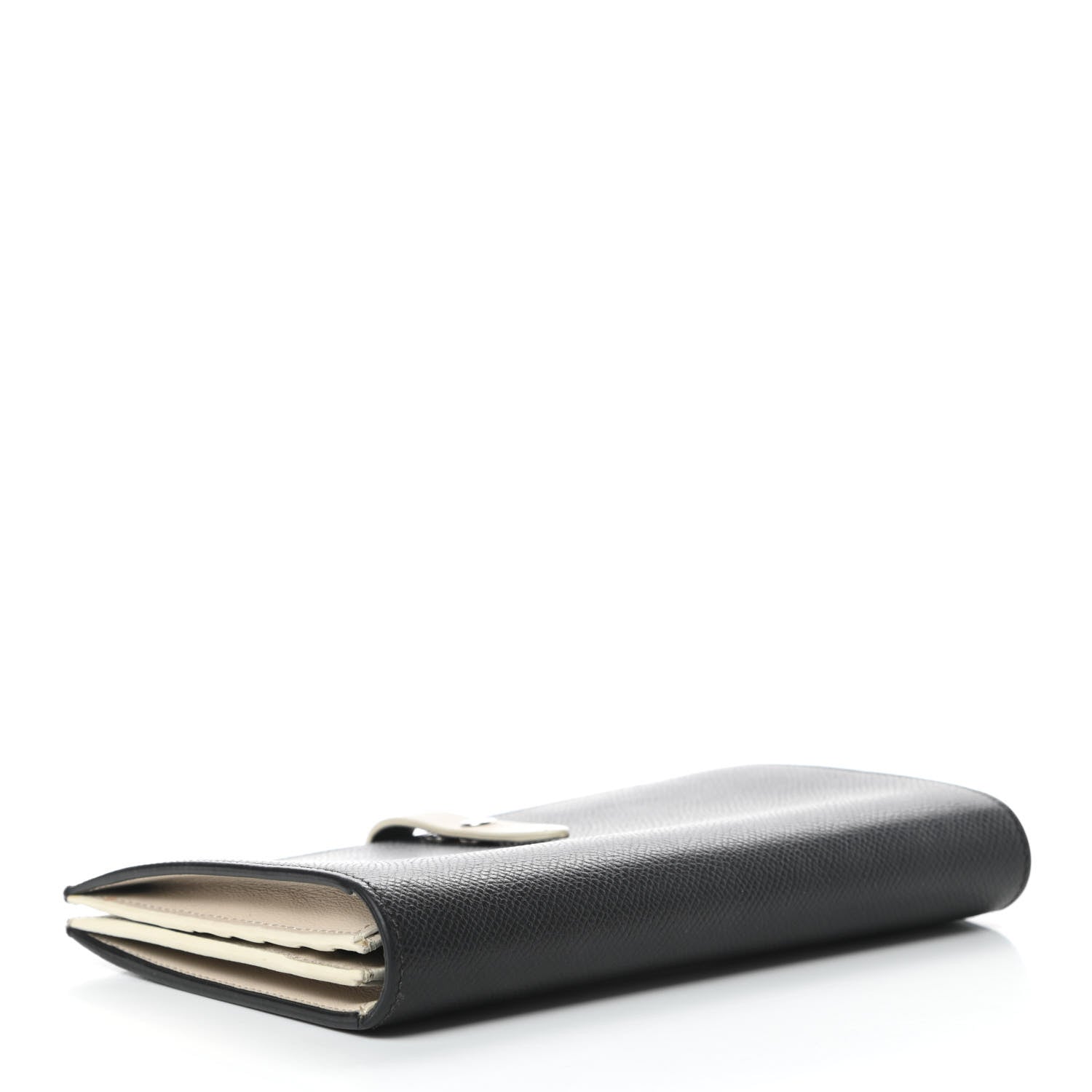Celine Grained Calfskin Large Multifunction Strap Wallet Black Chalk 4 of 12