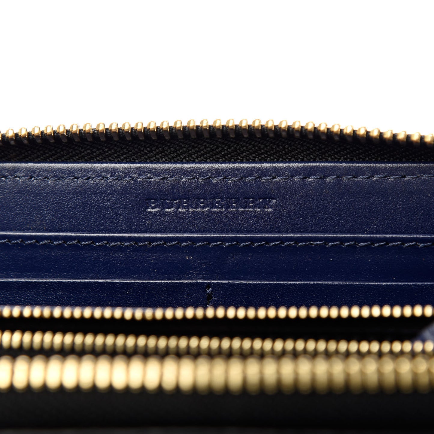 Heritage Grain Zip Around Wallet Blue