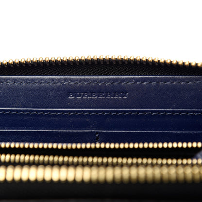 Burberry Heritage Grain Zip Around Wallet Blue 6 of 7