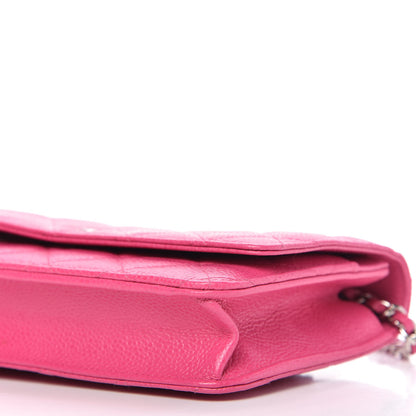 Chanel Caviar Quilted Wallet on Chain WOC Pink 7 of 11