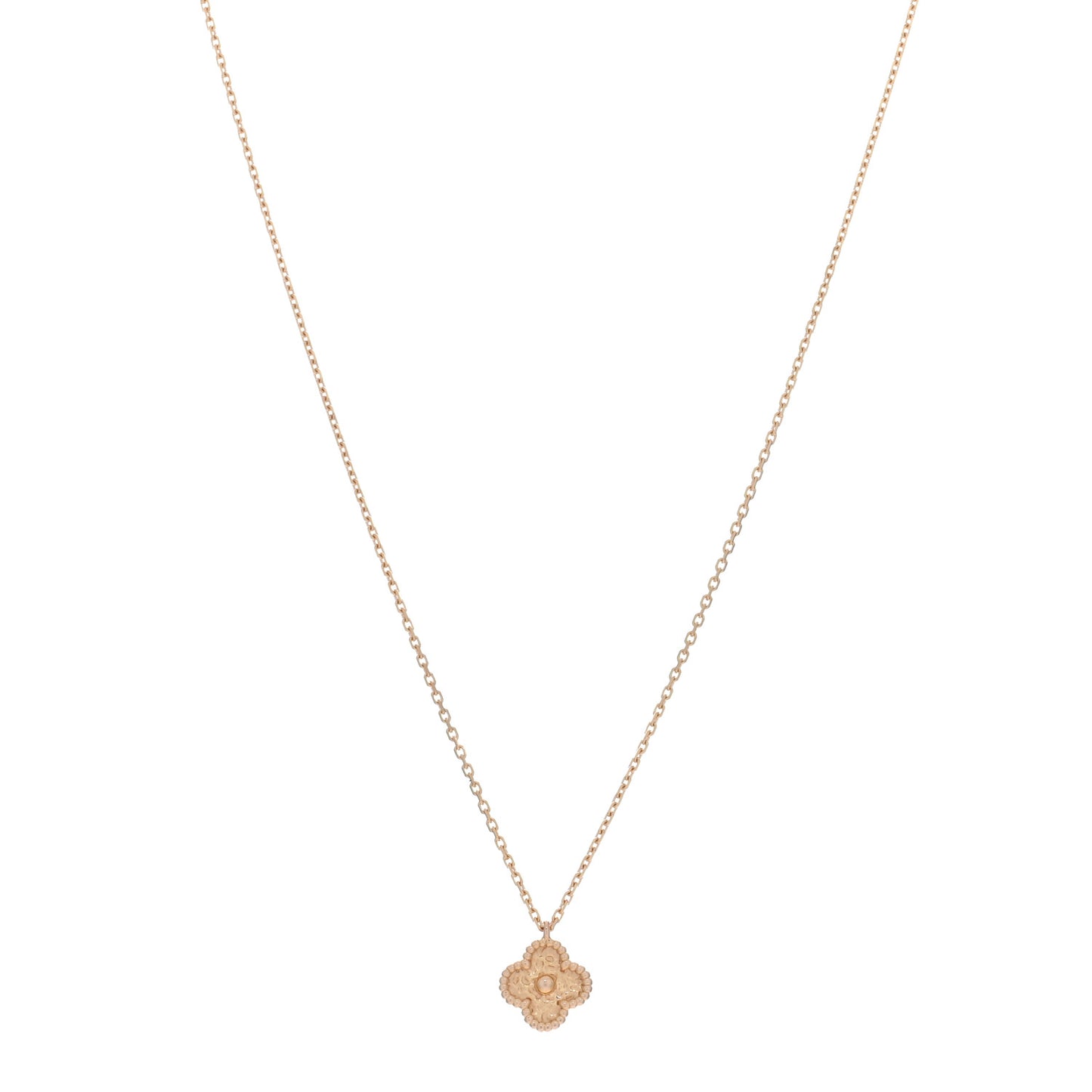 VAN CLEEF & ARPELS 18K Rose Gold Sweet Alhambra Pendant Necklace