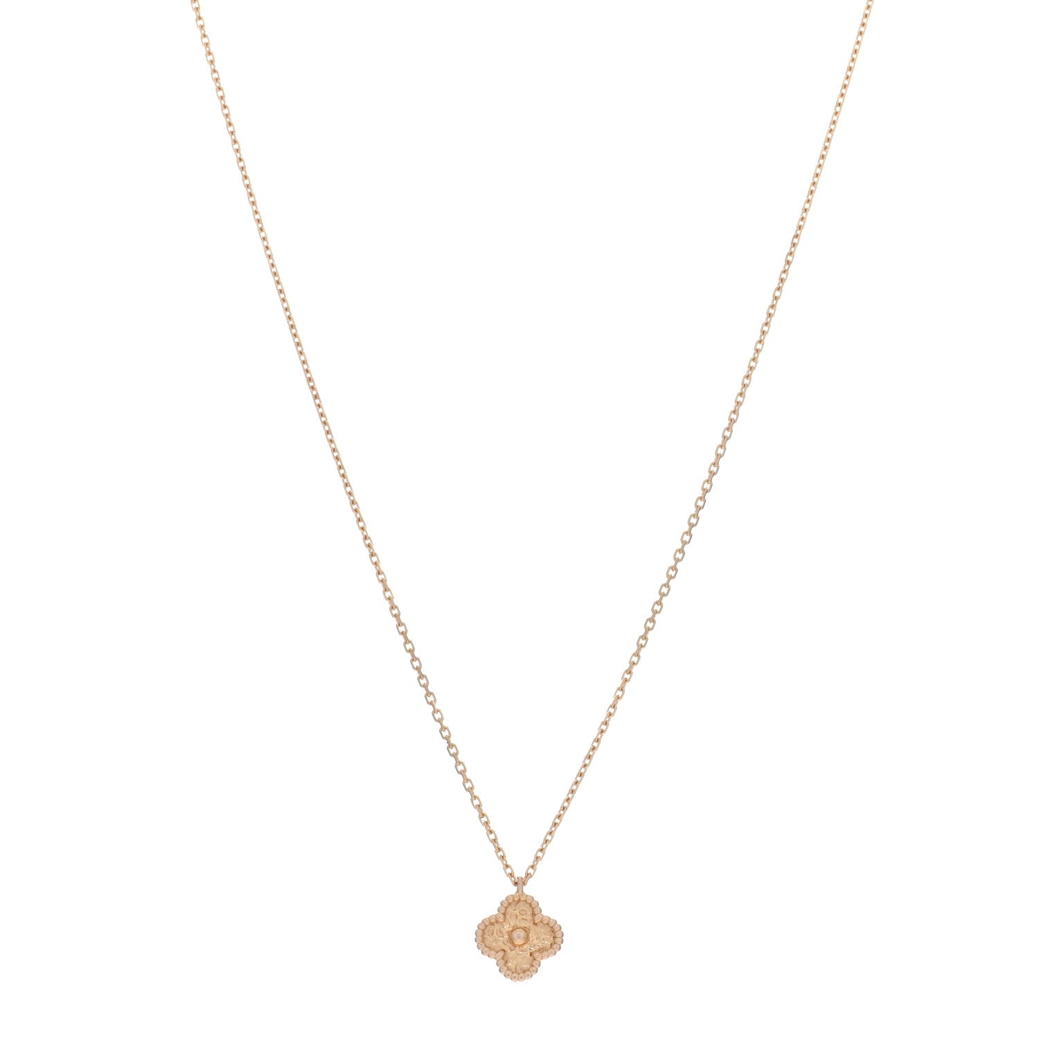 Van Cleef & Arpels VAN CLEEF & ARPELS 18K Rose Gold Sweet Alhambra Pendant Necklace 1 of 5