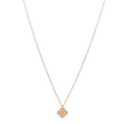 Van Cleef & Arpels VAN CLEEF & ARPELS 18K Rose Gold Sweet Alhambra Pendant Necklace 1 of 5