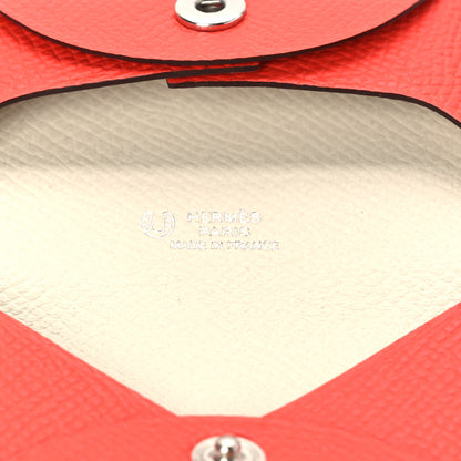 Hermes Epsom Verso Horseshoe Bastia Coin Purse Capucine Nata 6 of 9