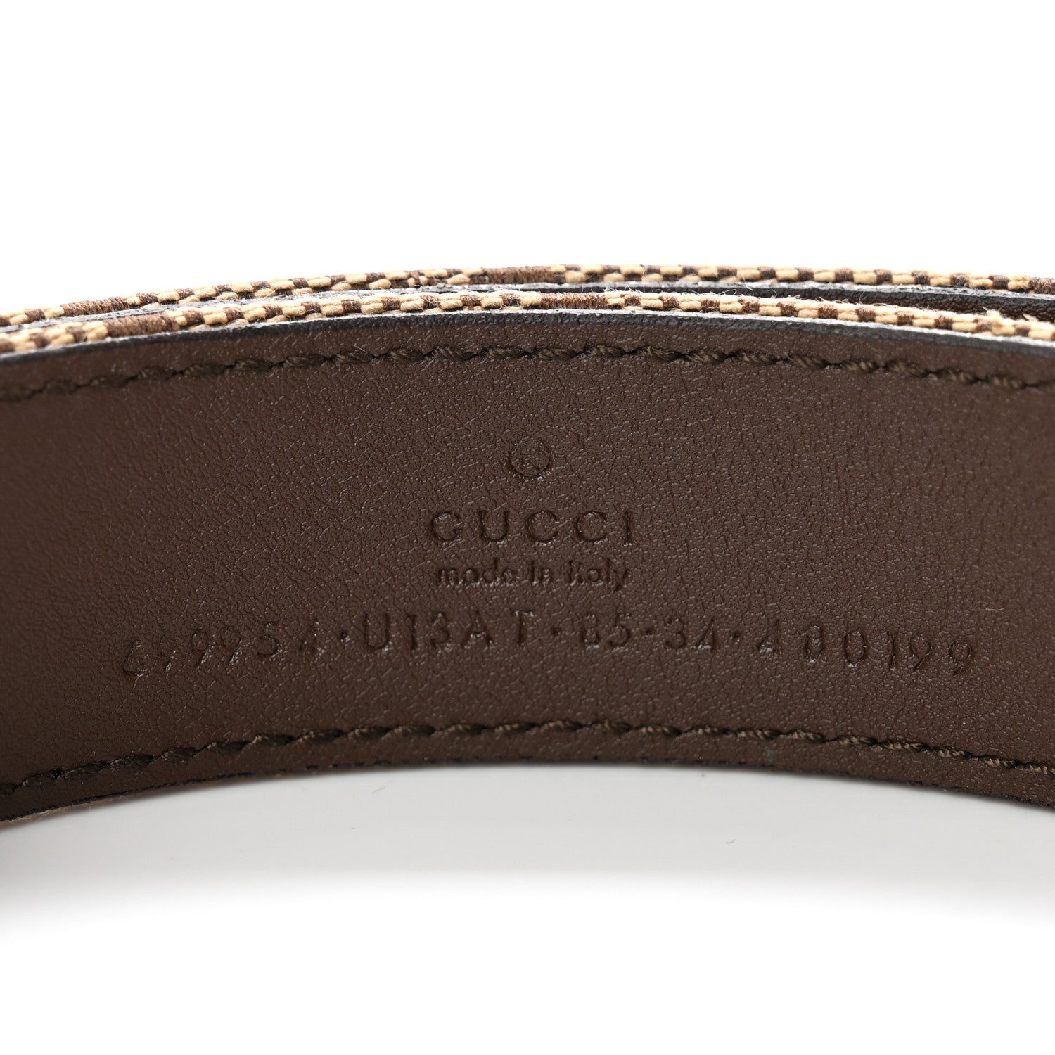 Gucci Jumbo GG Monogram Textured Dollar Calfskin Bamboo 30mm Belt 85 34 Camel Ebony New Acero Pomegranate Red 3 of 5
