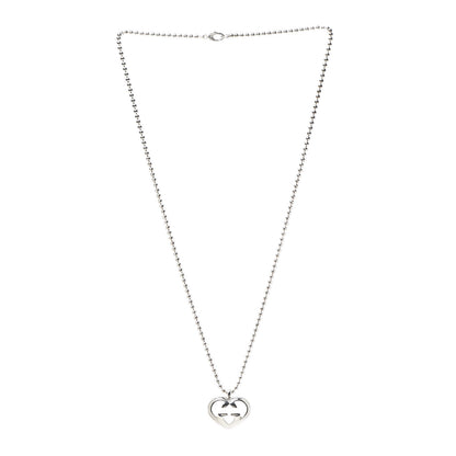 Gucci Sterling Silver Britt Heart Pendant Necklace 3 of 7