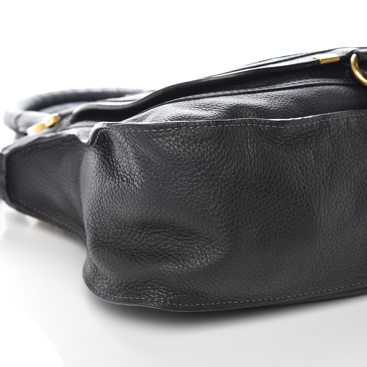 Calfskin Medium Marcie Satchel Black