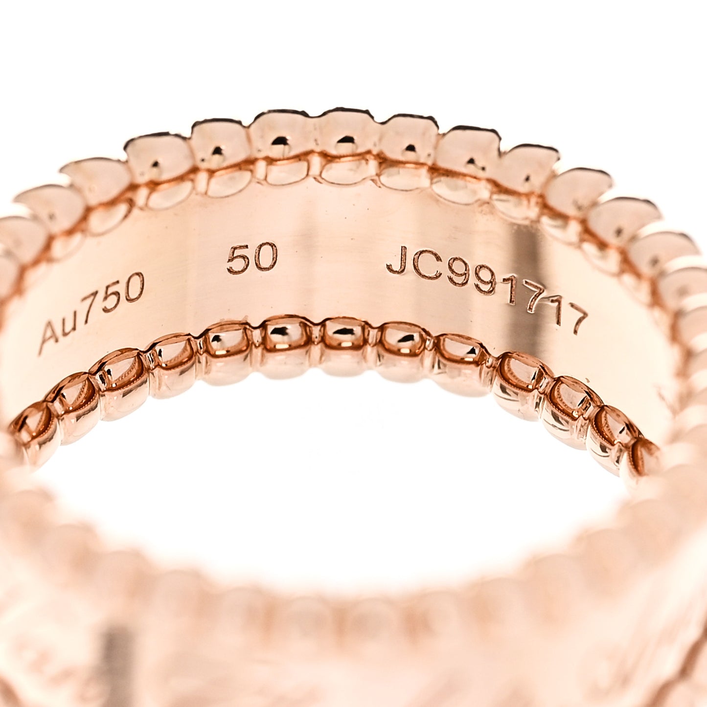 18K Rose Gold Perlee Signature Ring 50 5.25