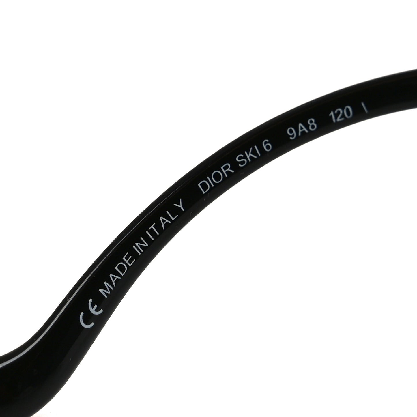 Acetate Shield Ski 6 Sunglasses Black