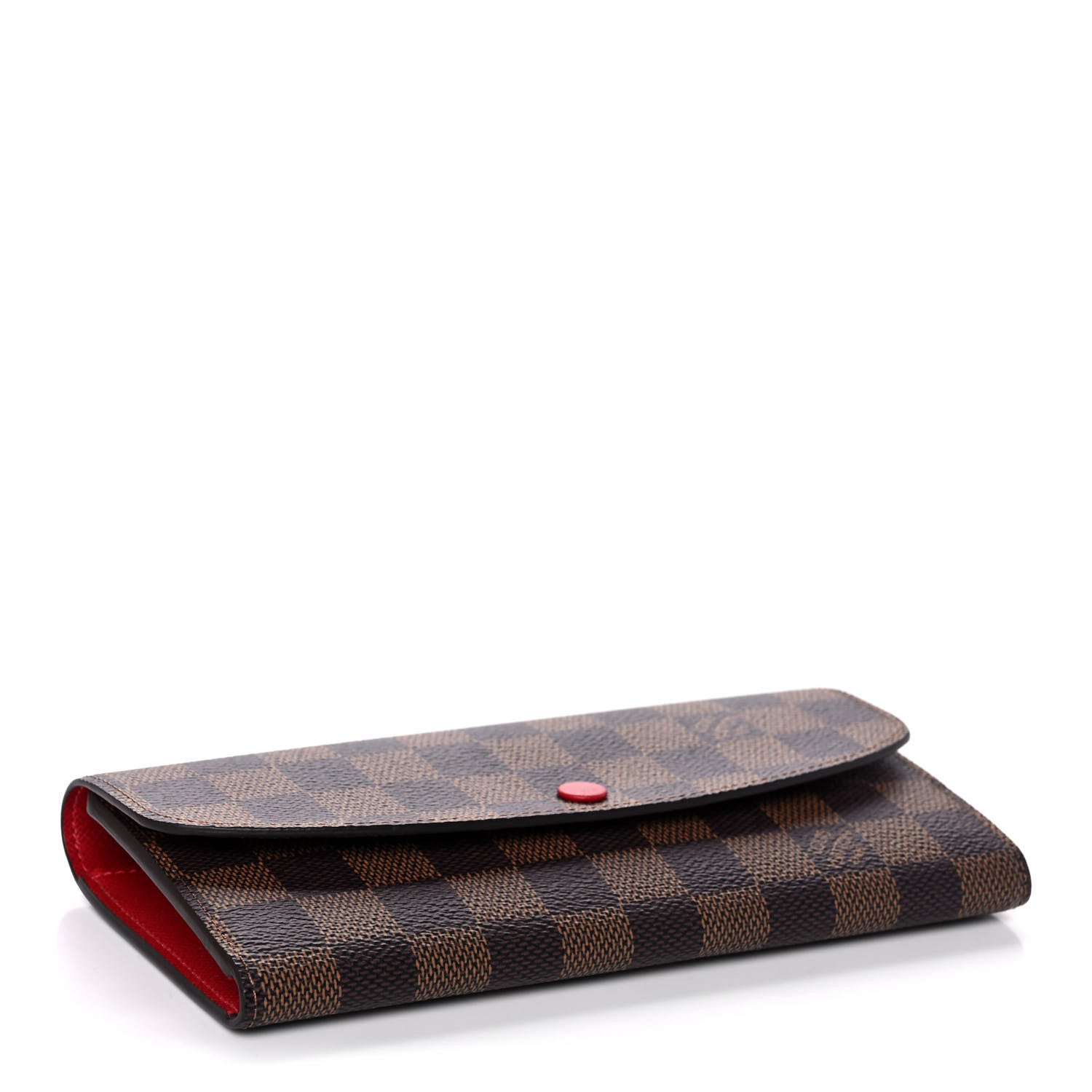 Louis Vuitton Damier Ebene Emilie Wallet Red 4 of 9