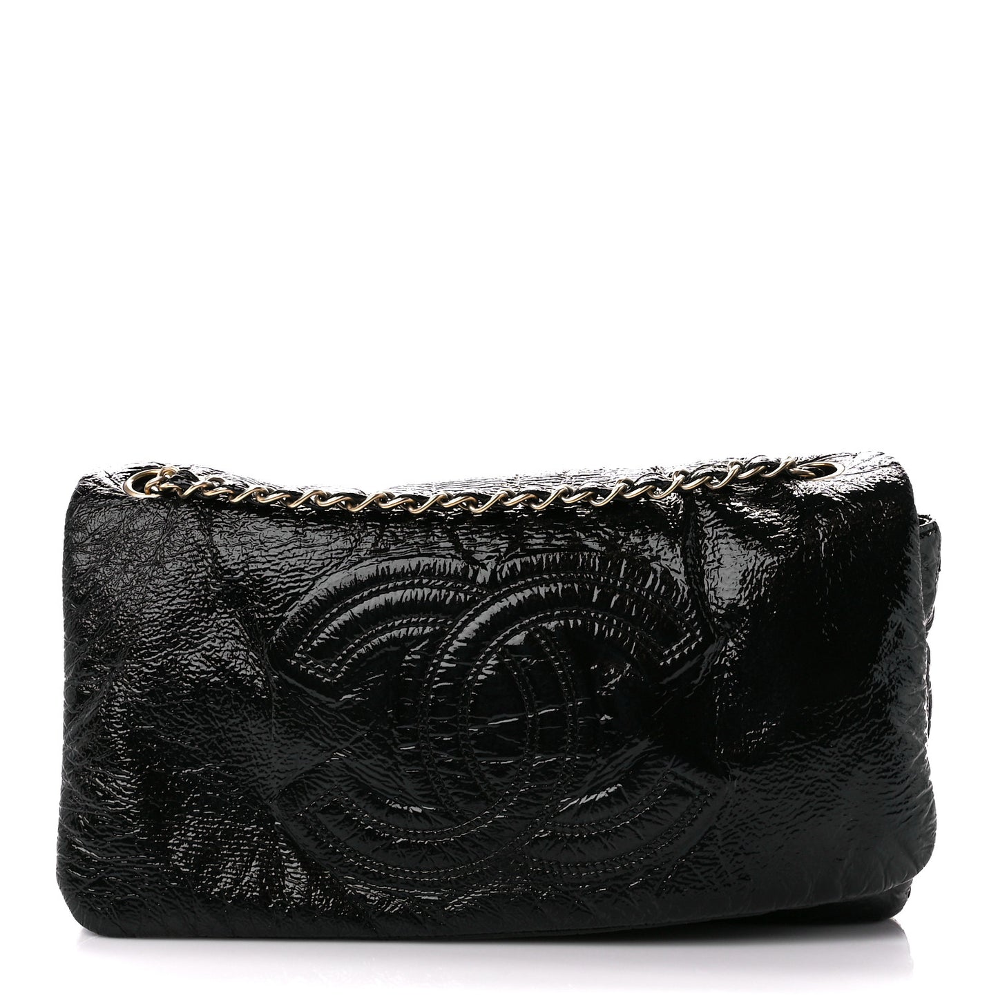 Vinyl Medium Rock and Chain Flap Black